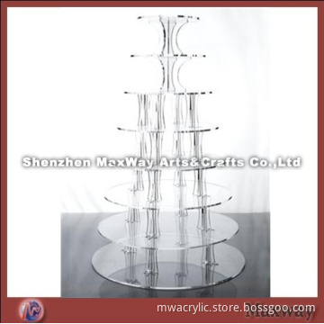 Thickening 8-Tier Transparent Acrylic Cupcake Display Stand Shelf for Wedding